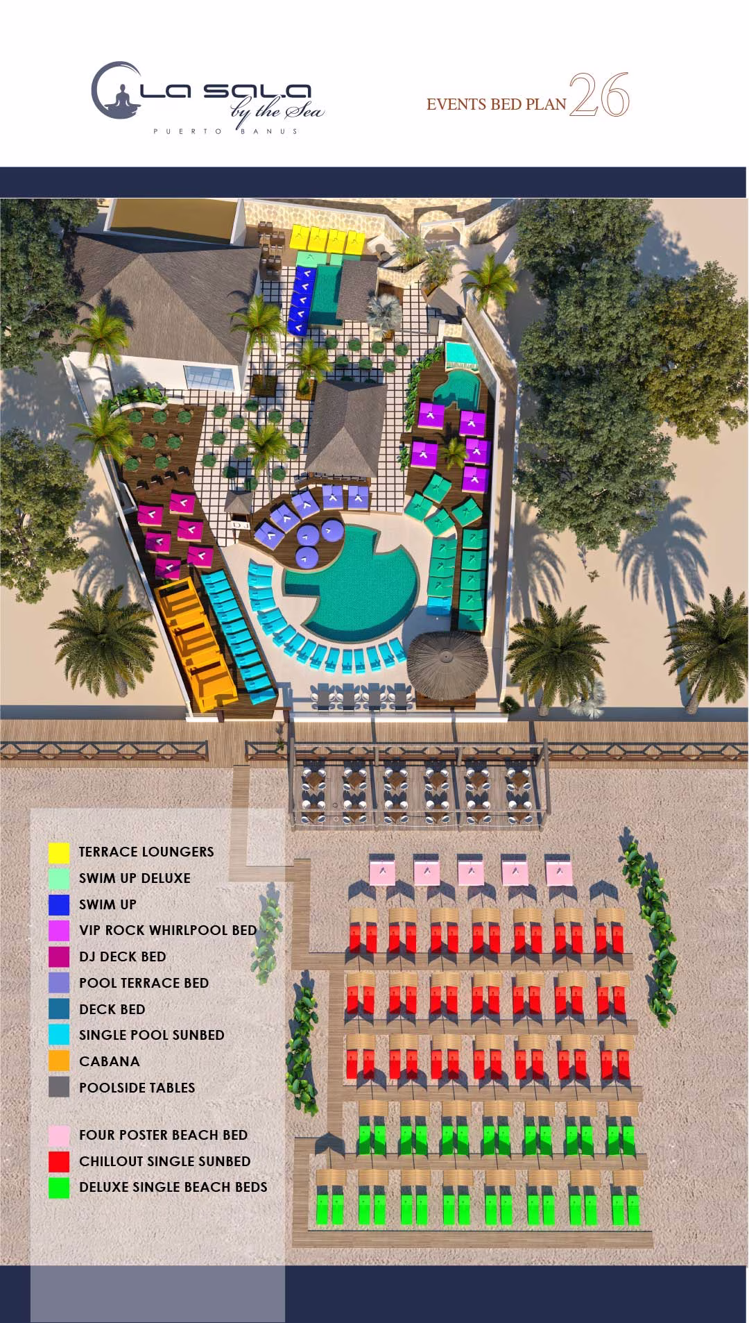 La Sala by the Sea Bed Map La Sala by the Sea Bed Map